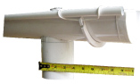 Side view of 6-inch half-round gutter