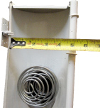 Top view of 5-inch half-round gutter shown