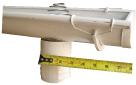 Side view of 5-inch half-round gutter