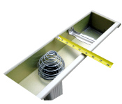 Top view of 5-inch k-style gutter shown