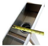 Top view of 6-inch k-style gutter shown
